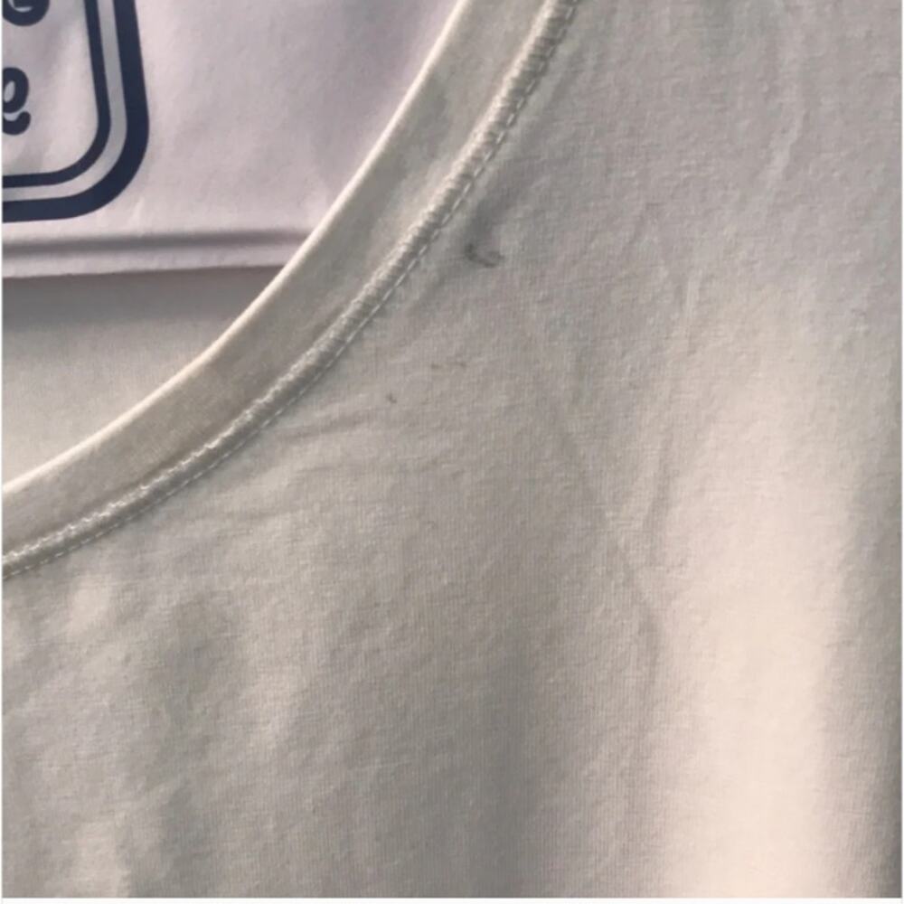 NEW! Lafayette 148 New York Stretch Cotton Tee in WHITE (L) - Picture 8 of 13
